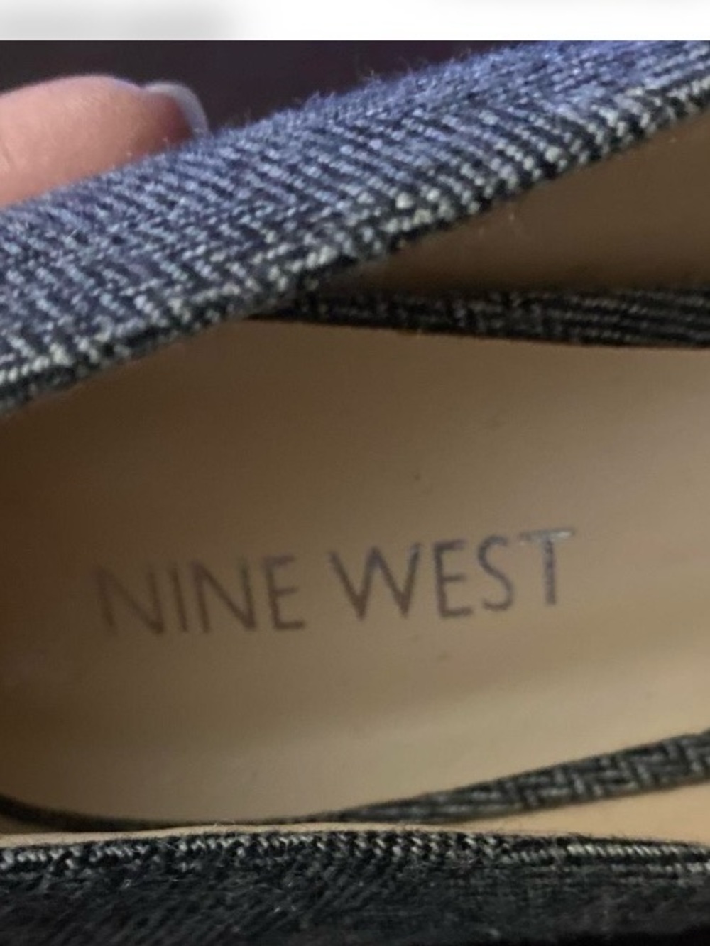 Nine West Women's Gray Herringbone Pointed-Toe Heels - Picture 5 of 9